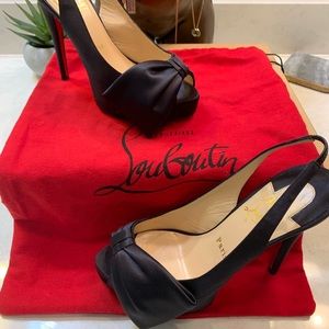 Christian Louboutin open toe’d heels size 37